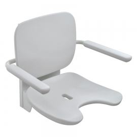 HEWI LifeSystem Klappsitz Premium Sitzhöhe verstellbar, Farbe SD Weiß 