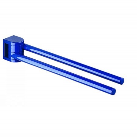 Normbau NYLON LINE-Handtuchstange, mit 2 schwenkbaren Stangen 450 mm, 582.01/15 blau 