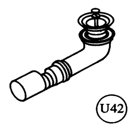 Roth Exklusiv Ersatzteil U42 Ablaufbogen für UT mit Pumpe 40 auf 50mm 