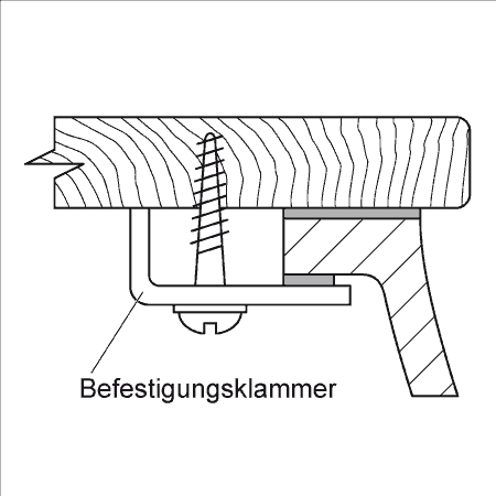 IDEAL STANDARD Befestigungsklammern für Unterbau-Waschtische an Trägerplatte, 4 Stk. 